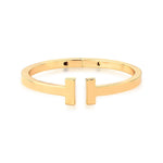 BRACELETE T LISO ABERTURA FRONTAL BANHO OURO 18K