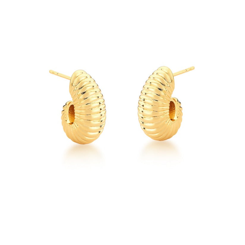 Brinco Argola Caracol Dourado