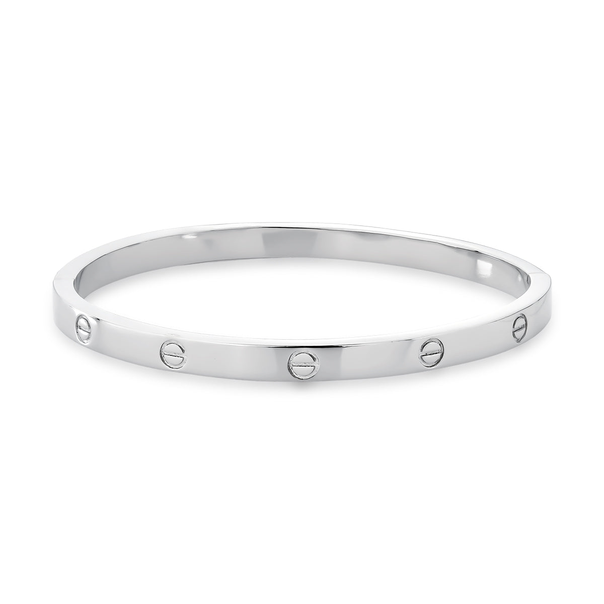 BRACELETE INSPIRAÇÃO RÓDIO BRANCO 5MM