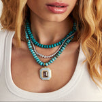 COLAR RIVIERA COM ZIRCÔNIAS REDONDAS BANHADO A RÓDIO