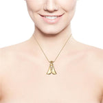 COLAR COM PINGENTE NOSSA SENHORA APARECIDA BANHADO A OURO