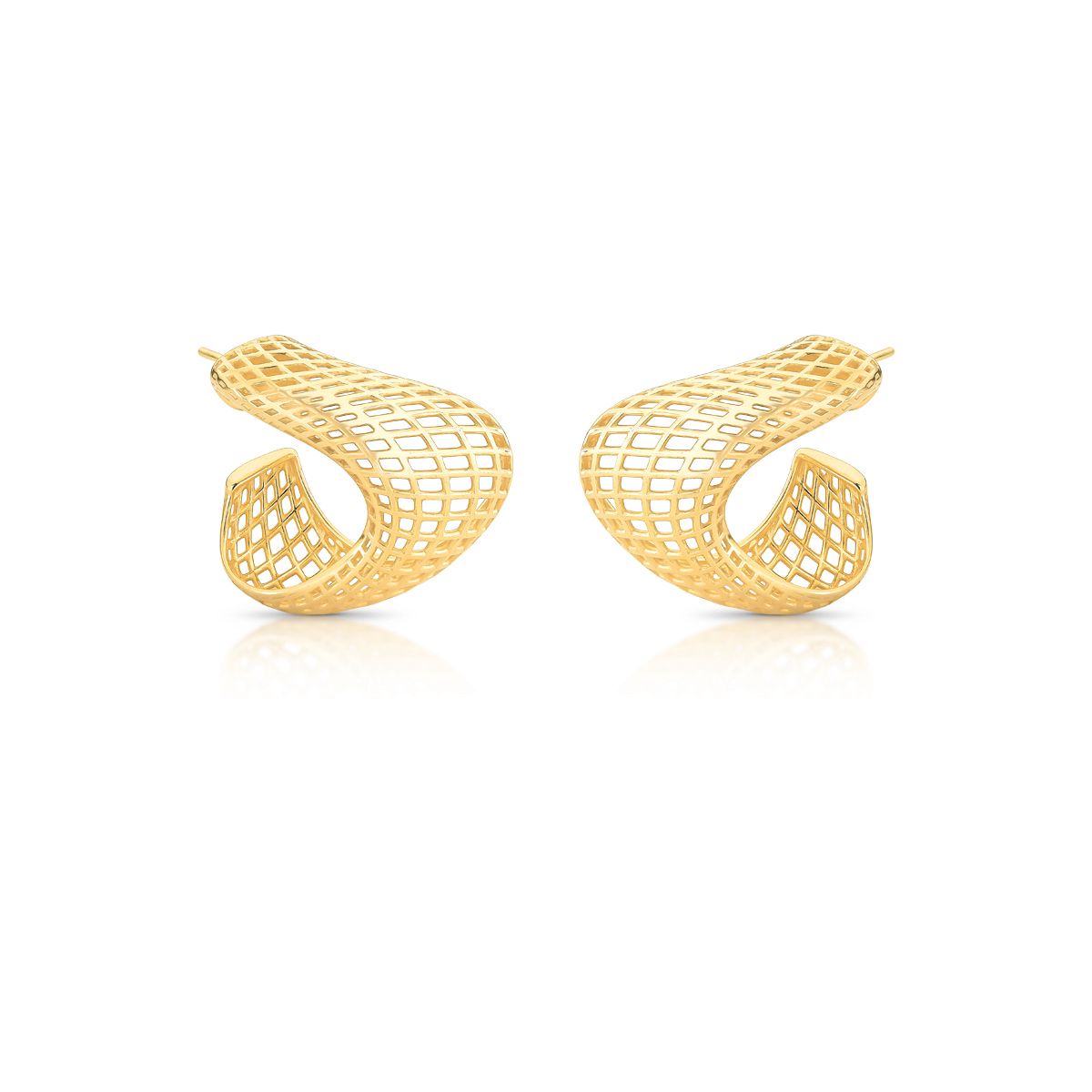 MEIA ARGOLA CURVA TRABALHADA VAZADA