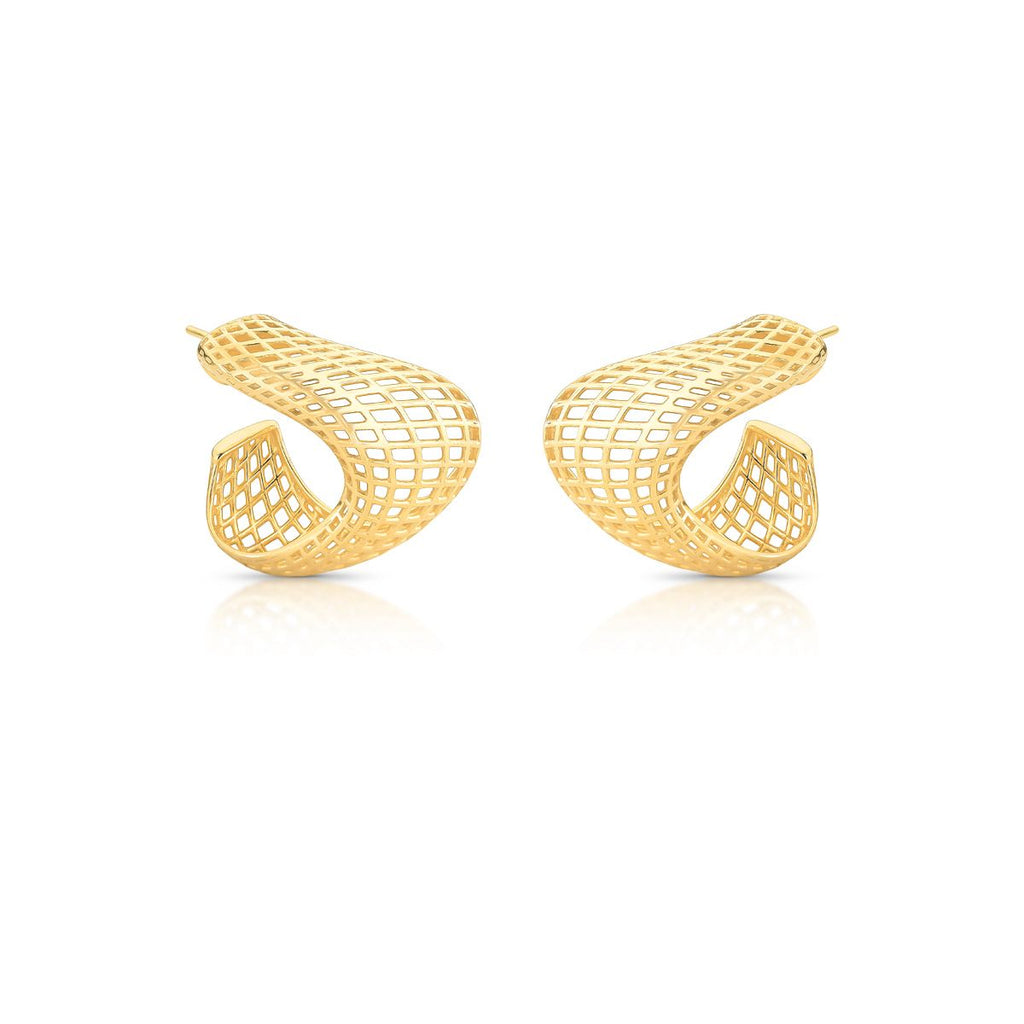 MEIA ARGOLA CURVA TRABALHADA VAZADA