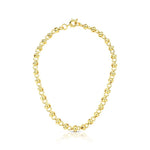 COLAR TRANÇADO COM ELOS INTERCALADOS VAZADOS