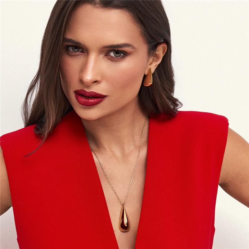 BRINCO DE GOTA FACETADO E LISO DOURADO