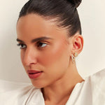 MEIA ARGOLA COM DUAS FILEIRAS DE ZIRCÔNIAS