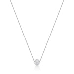 COLAR PRATA 925 COM PINGENTE DE ESFERA EM ZIRCÔNIAS