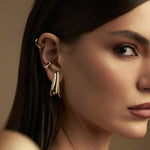 PIERCING DE ORELHA UNITÁRIO TRABALHADO LISO E CURVO