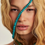 COLAR COM PEDRAS NATURAIS TURMALINA REDONDAS E FECHO ÍMÃ