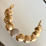 Pulseira Maleável com Detahe em Zircônia Cravejada