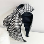 houndstooth Big Bow Hairbands Headbands Ornament Accessories For Women Hair Accessories Wholesale