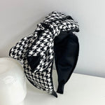 houndstooth Big Bow Hairbands Headbands Ornament Accessories For Women Hair Accessories Wholesale