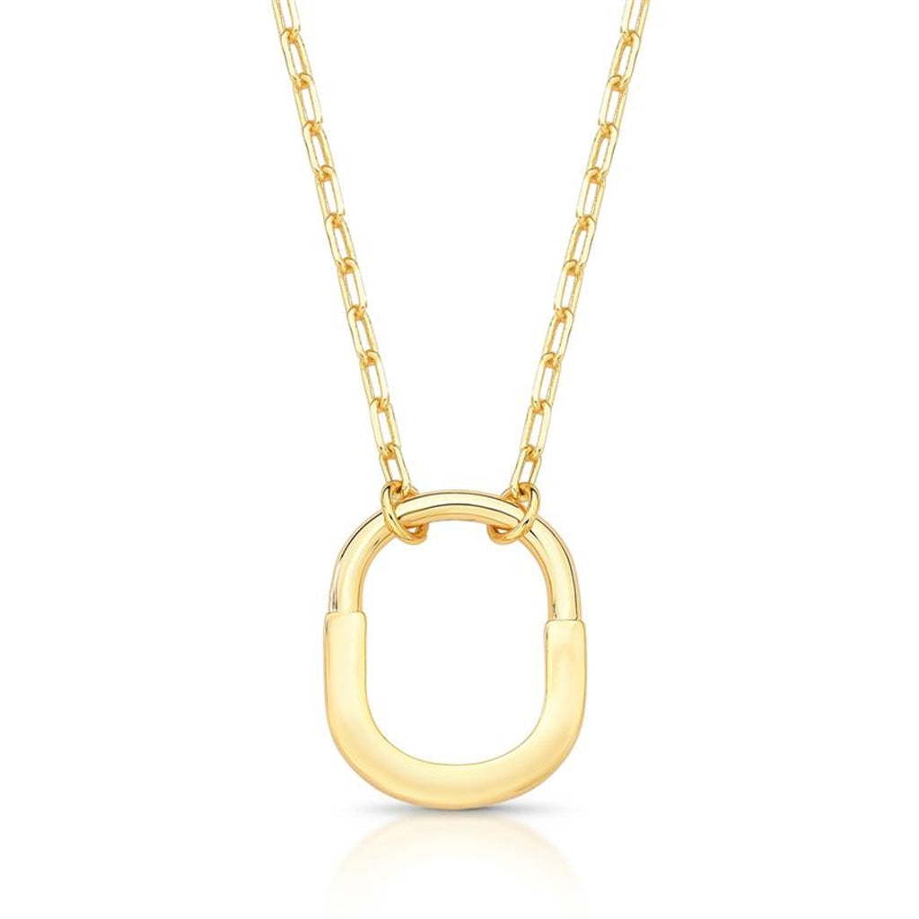 COLAR INSPIRAÇÃO COM PINGENTE OVAL CURVO E LISO