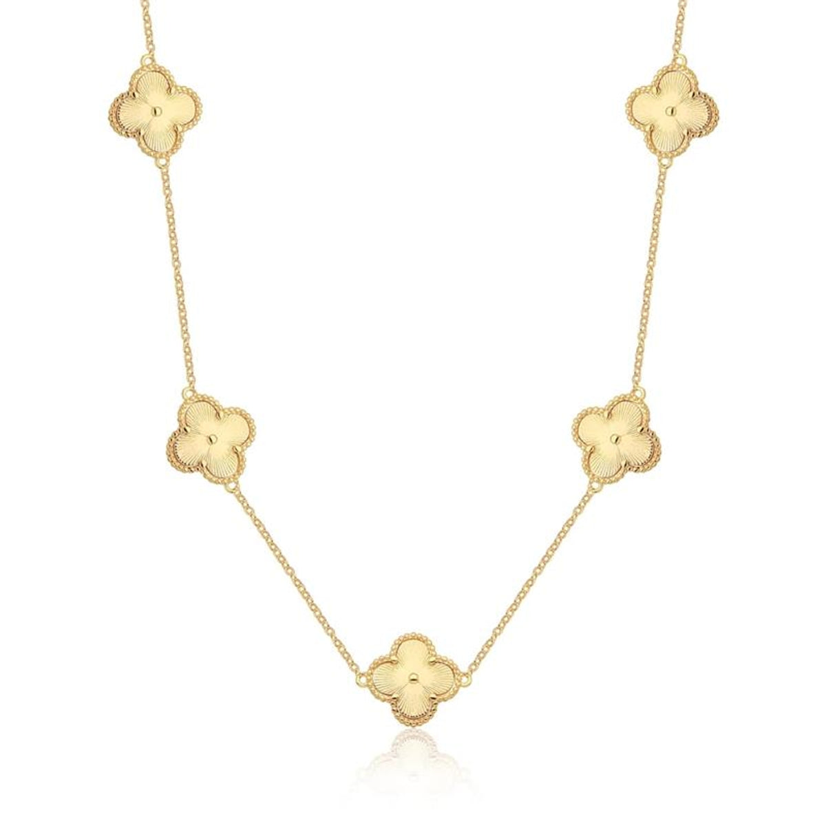 COLAR LINHA TREVO BANHO OURO 18K