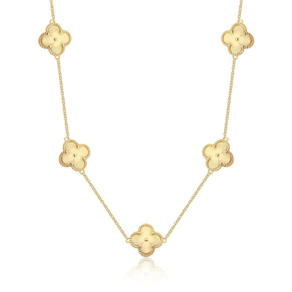 COLAR LINHA TREVO BANHO OURO 18K