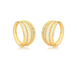 ARGOLA CURVA VAZADA TEXTURIZADA