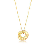 COLAR COM PINGENTE REDONDO FACETADO