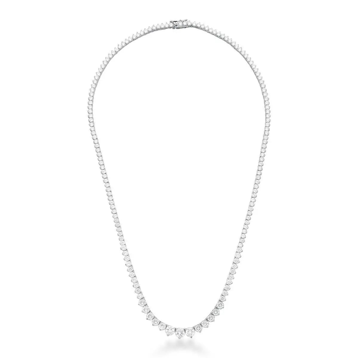 COLAR RIVIERA COM ZIRCÔNIAS REDONDAS BANHADO A RÓDIO