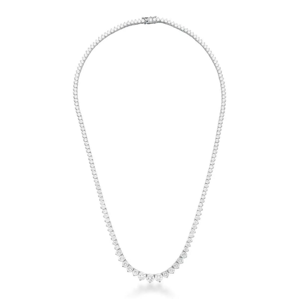 COLAR RIVIERA COM ZIRCÔNIAS REDONDAS BANHADO A RÓDIO