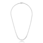 COLAR RIVIERA COM ZIRCÔNIAS REDONDAS BANHADO A RÓDIO