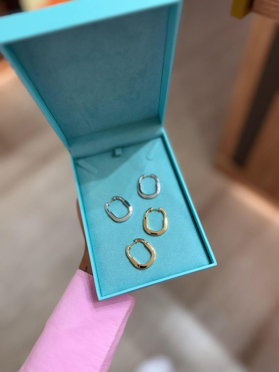 Argola Curva Oval e Lisa