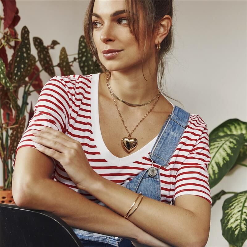 CHOKER EM MALHA 4MM LAMINADA LISA 35cm com extensor