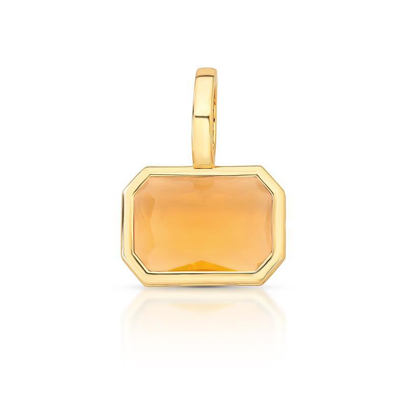 Pingente com cristal retangular e fecho click