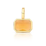 Pingente com cristal retangular e fecho click