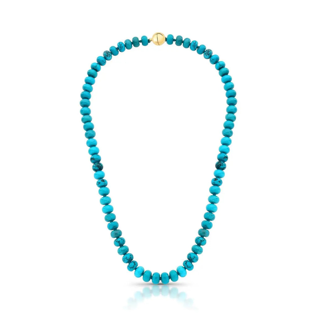 COLAR COM PEDRAS NATURAIS TURMALINA REDONDAS E FECHO ÍMÃ